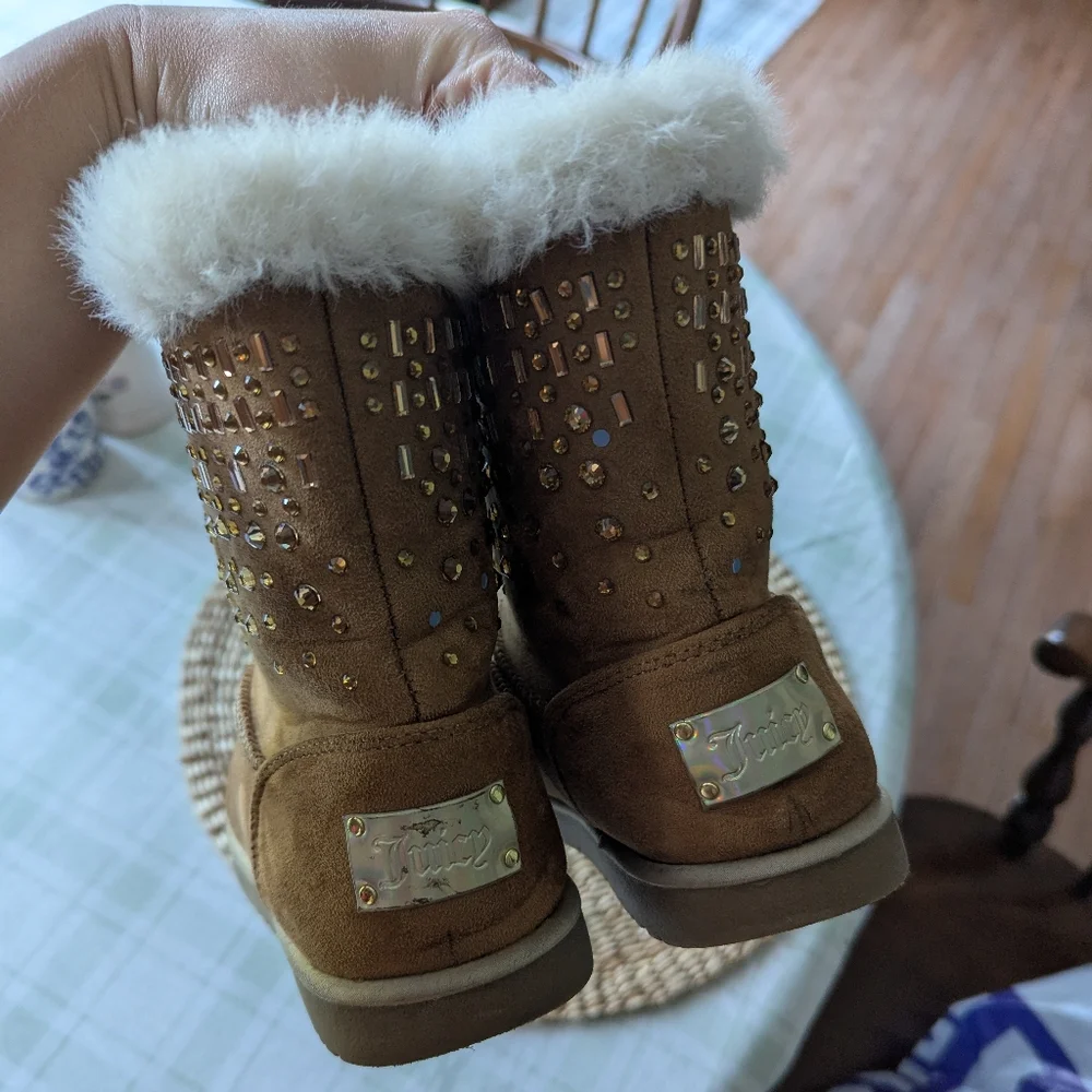 Juicy Couture Kids' Brown Boots with Gold Details